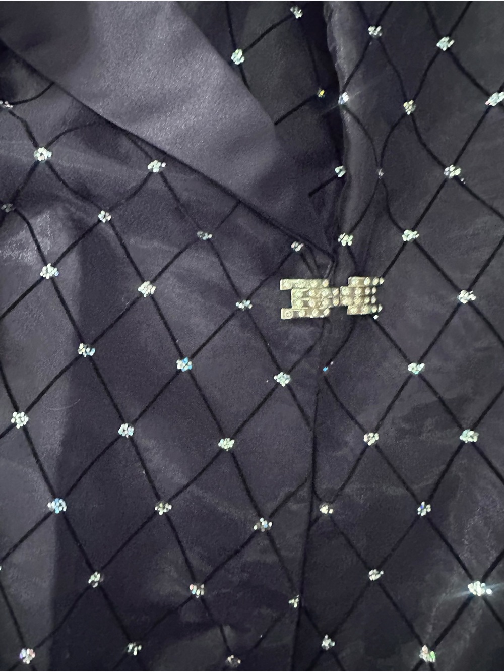 RM Richard’s 16W Beaded Grid Overlay Jacket - Black and Purple bundle - Picture 3 of 8